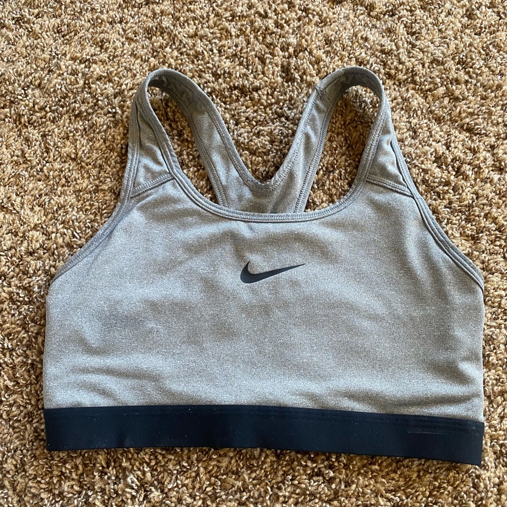 Nike grey sport bra